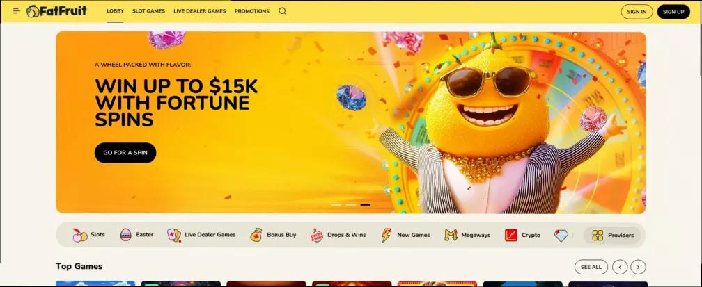 Fat fruit Casino 10500 CAD plus 550 Free Spins Welcome Package